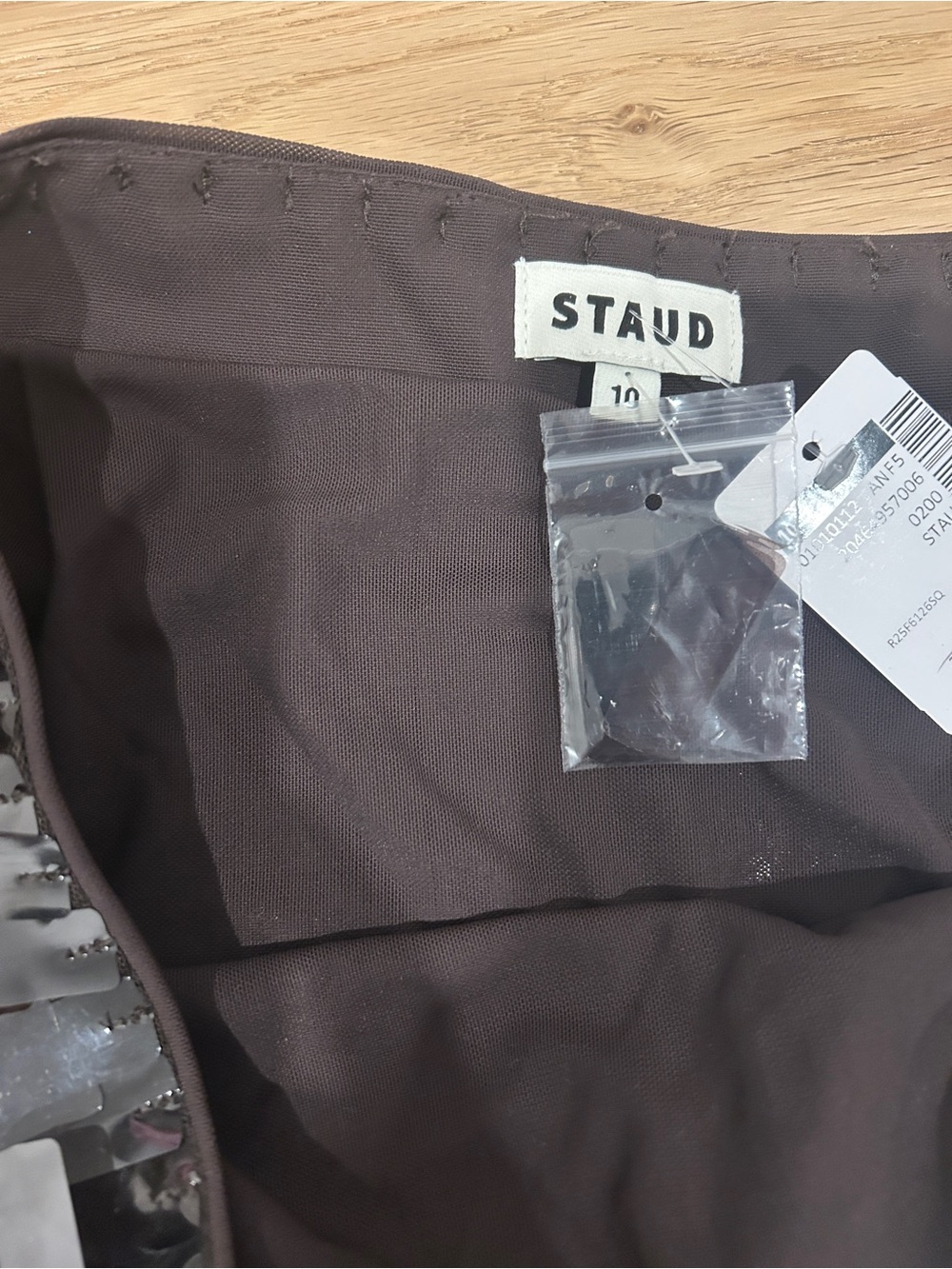 Staud large sequin Brian mini skirt size 10 - Picture 11 of 16